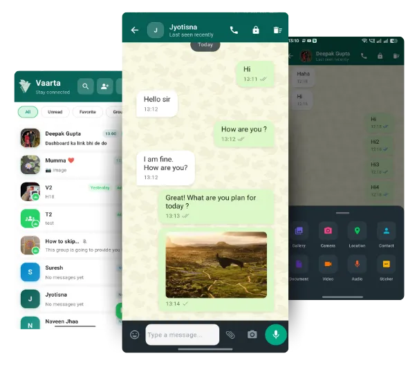 Chat on larger screen